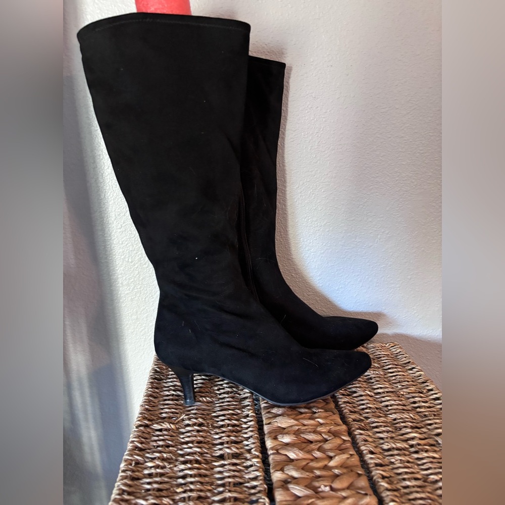 Impo Black Heeled Knee-High Boots